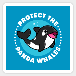 Protect the Panda Whales - Cute Orca (Killer Whale) Sticker